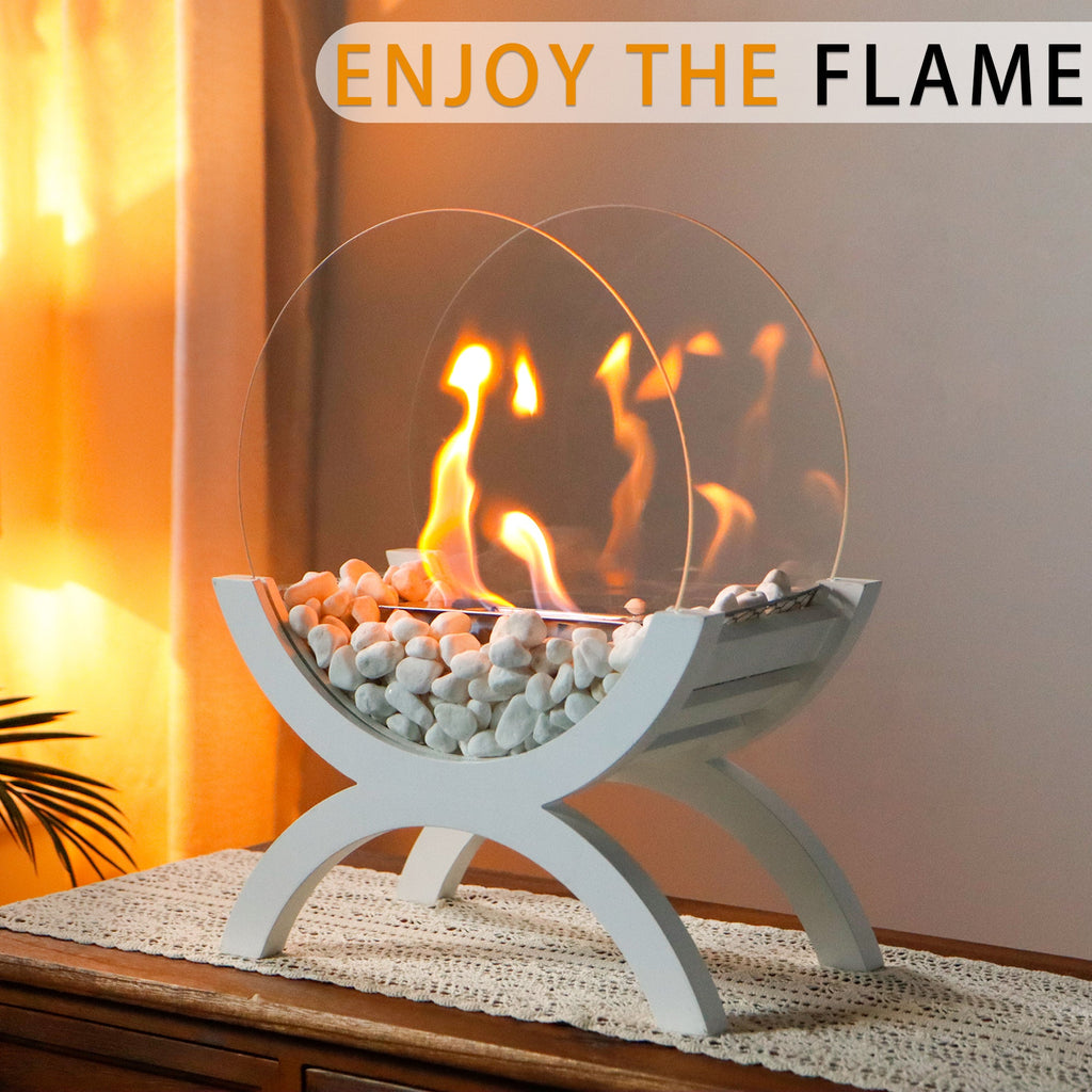 Round Tabletop Firepit  – Bio Ethanol, Ventless, Indoor/Outdoor