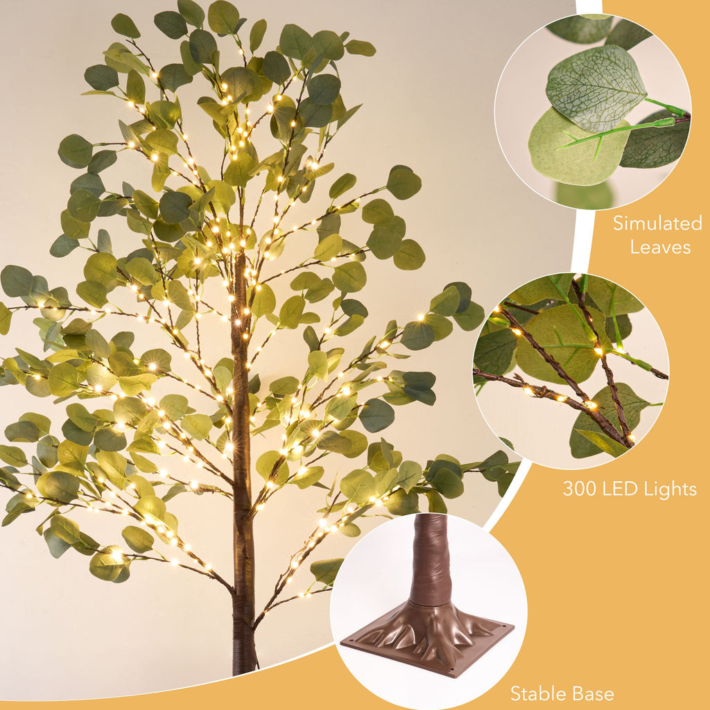 Lighted Eucalyptus Tree with LED Fairy Lights