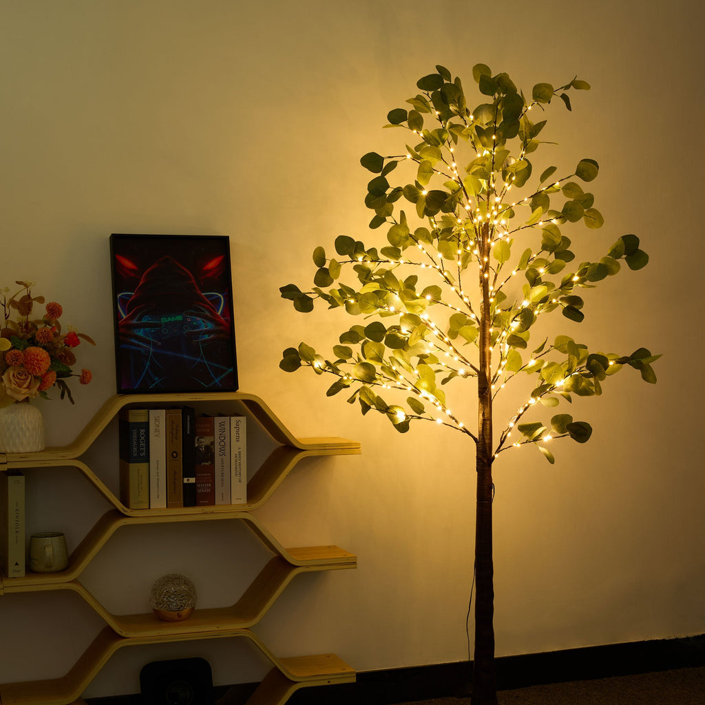 Lighted Eucalyptus Tree with LED Fairy Lights