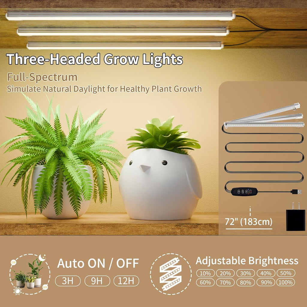 S-Shaped 8-Tier Indoor Plant Stand with Grow Lights