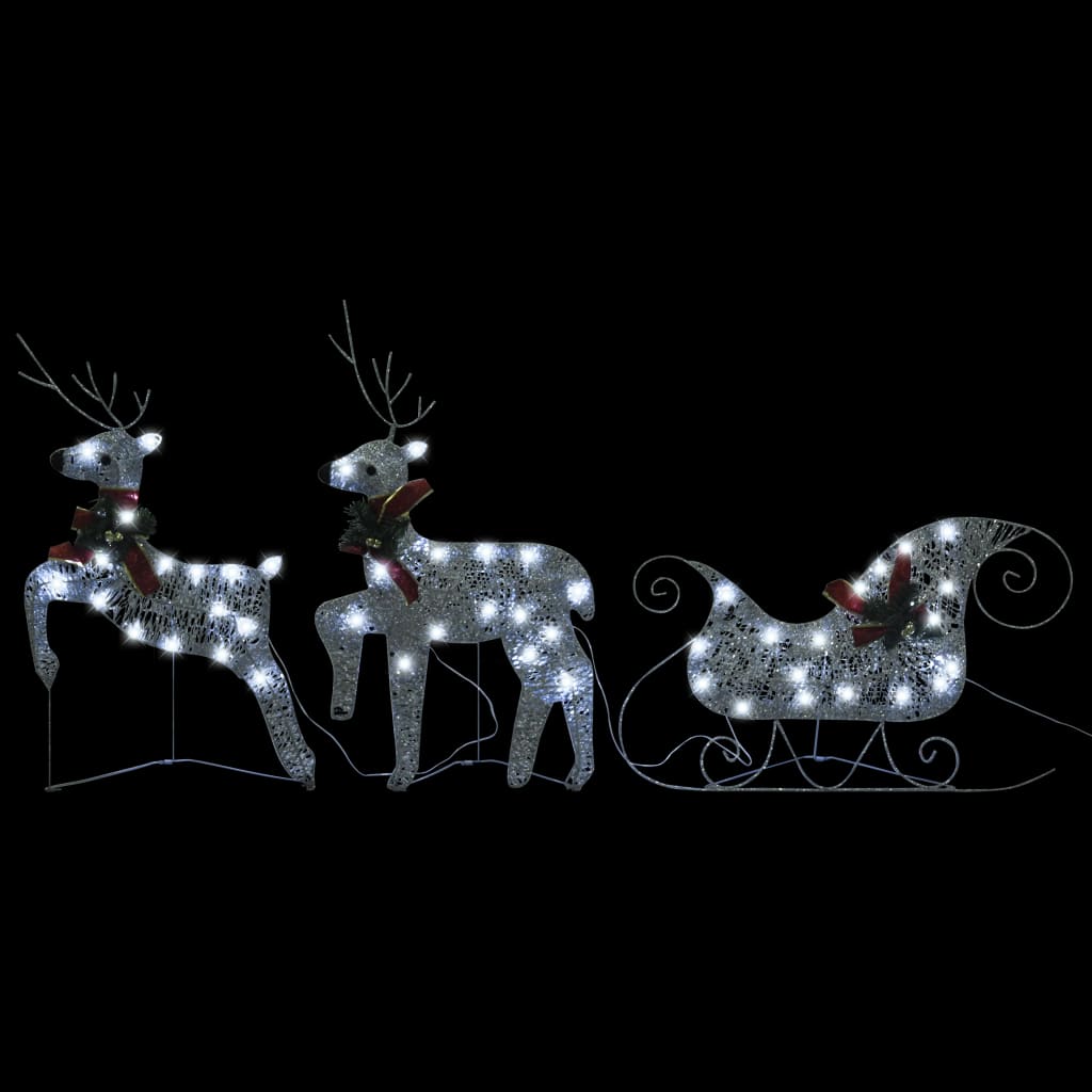 Christmas Decoration Reindeer and Sleigh with LEDs Christmas Lighting