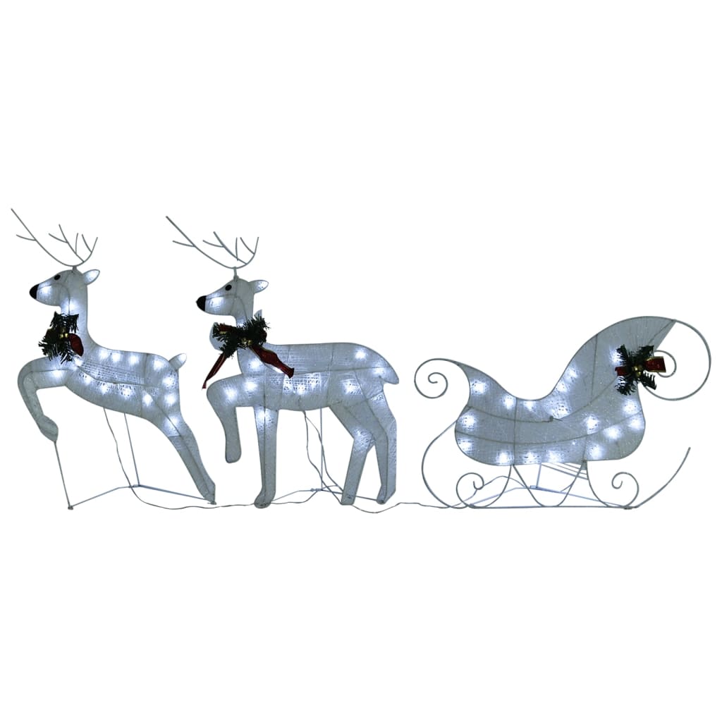 Christmas Decoration Reindeer and Sleigh with LEDs Christmas Lighting