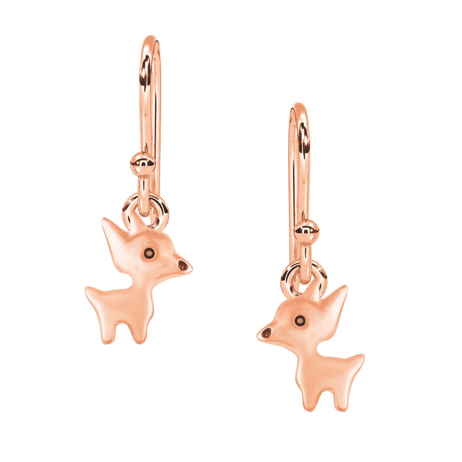 Reindeer Dangle Earrings - Sterling Silver