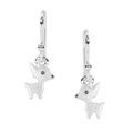 Reindeer Dangle Earrings - Sterling Silver