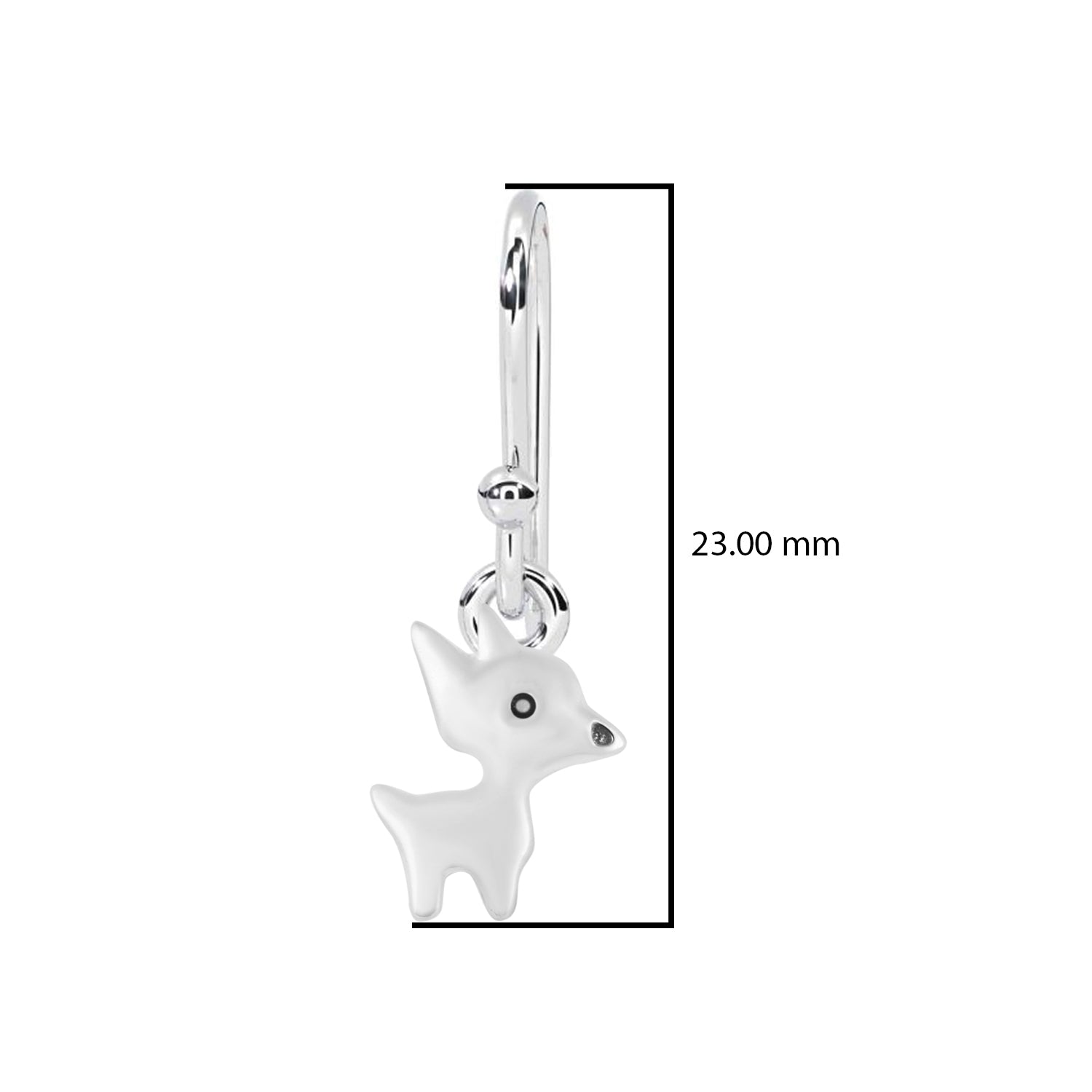 Reindeer Dangle Earrings - Sterling Silver