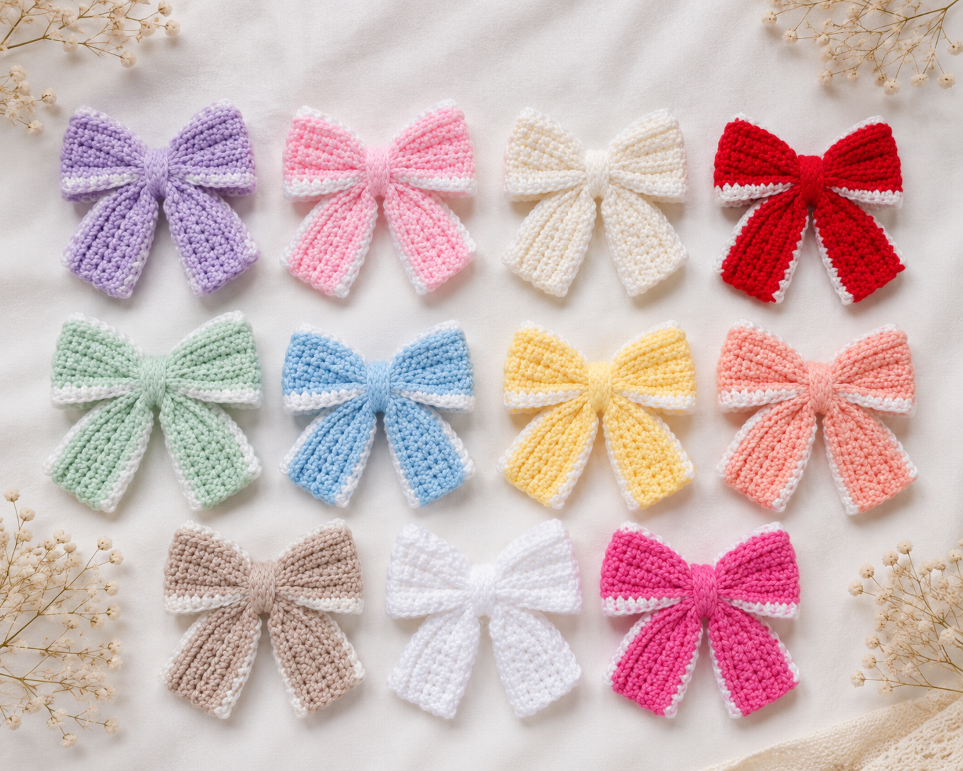 Cute Crochet Bow Keychain