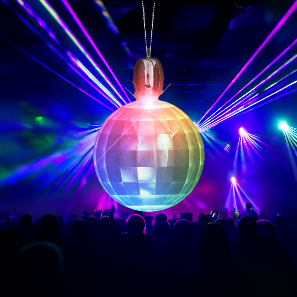 Mini Acrylic Disco Prism Ball LED Multicolor Pendant Necklace-2
