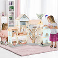 Wooden Corner Dollhouse Playset with 41 Pieces of Accessories for Kids 3+ Years