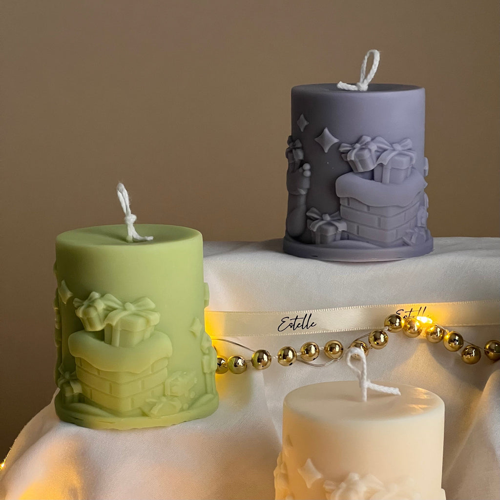 Christmas Gifts Pillar Candle