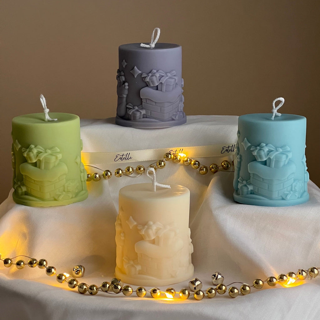 Christmas Gifts Pillar Candle